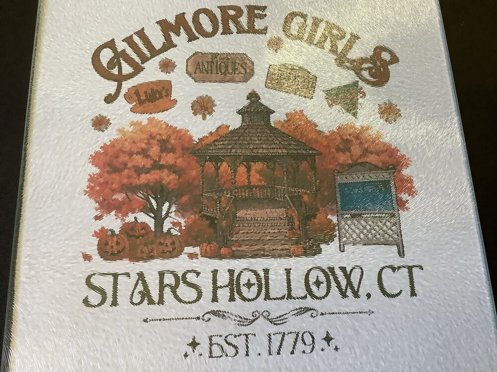 Gilmore Girls Stars Hollow, CT Cutting Board - Hot Trivet - Show Marathon